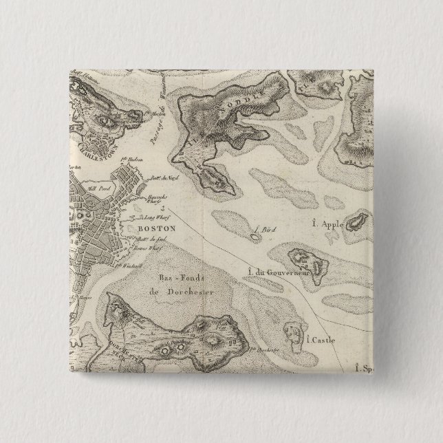 Boston och omgivande område knapp (Framsida)