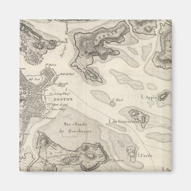 Boston- och omgivande område magnet (Framsidan)