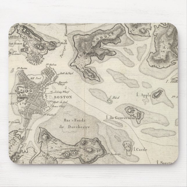 Boston och omgivande område musmatta (Framsidan)