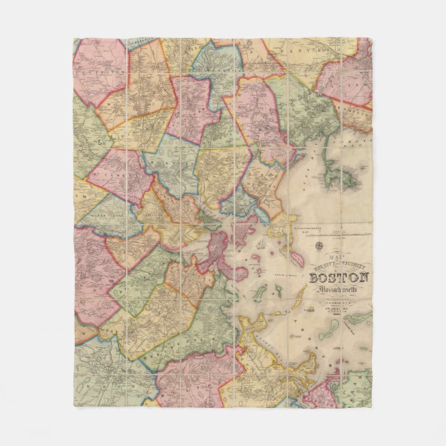 Boston och vicinity fleecefilt (Framsidan)