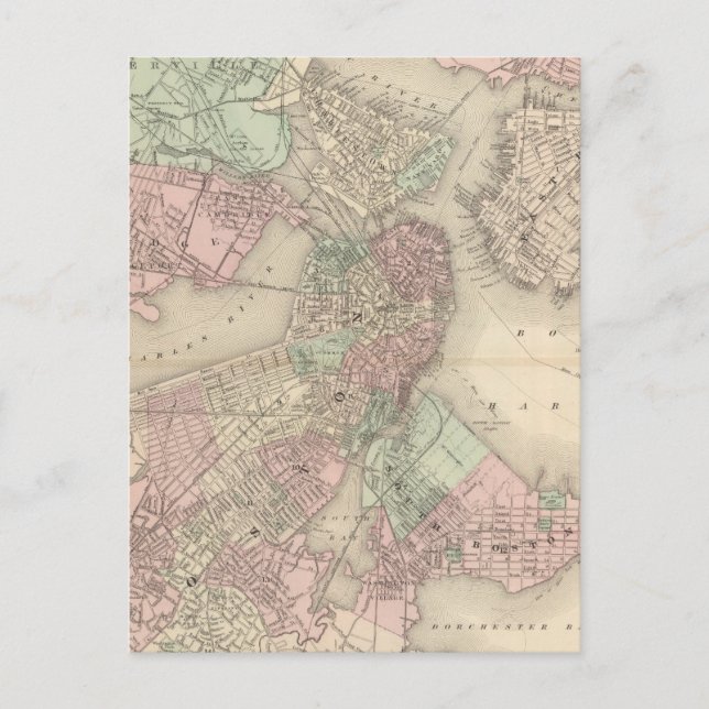 Boston och Vicinity Vykort (Framsida)