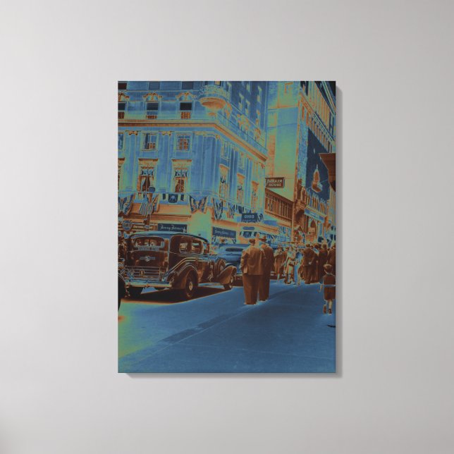 Boston Parker House Hotel 1930's Photograph Car Canvastryck (Framsida)