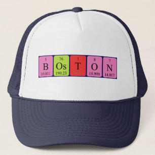 Boston Periodisk bord namn hat Truckerkeps