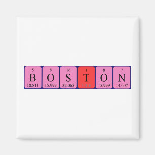 Boston Periodisk bord namn magnet