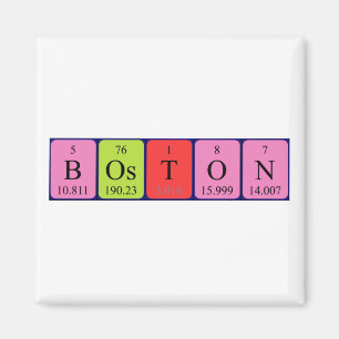 Boston Periodisk bord namn magnet