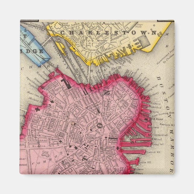 Boston-planen Magnet (Framsidan)