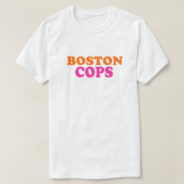 Boston Police Officers Cops T Shirt (Design framsida)