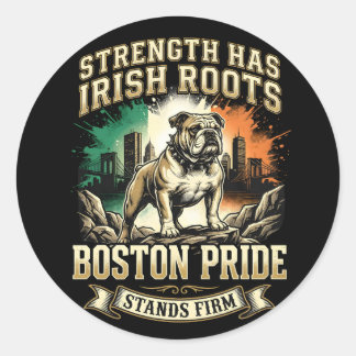 Boston Pride Irish Roots Bulldog Runt Klistermärke