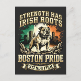 Boston Pride Irish Roots Bulldog Vykort