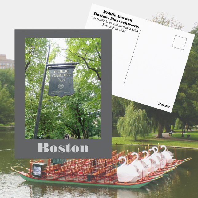 Boston Public Garden Massachusetts Travel Vykort (Skapare uppladdad)