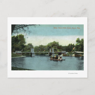 Boston Public Garden View of the Bridge Vykort