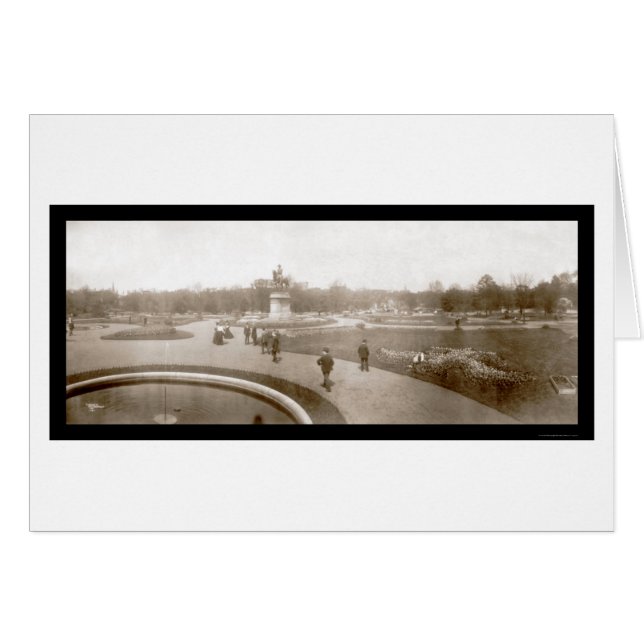 Boston Public Gardens Photo 1904 Hälsningskort (Framsidan Horizontal)