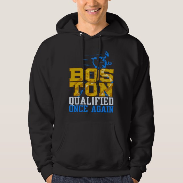 Boston Qualified Once Again Annual Running Trainin Hoodie (Framsida)