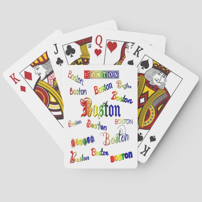 Boston Rainbow Typsnitt Casinokort (Baksidan)