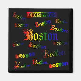 Boston Rainbow Typsnitt Magnet