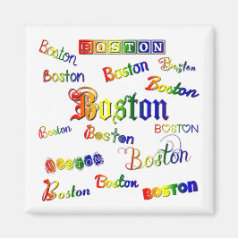 Boston Rainbow Typsnitt Magnet