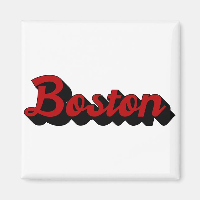 Boston Red and Black Magnet (Framsidan)