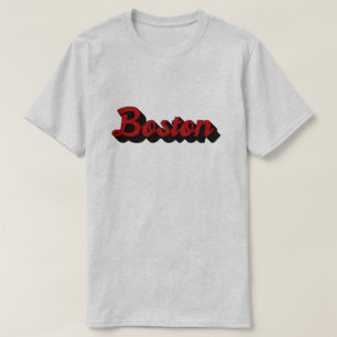 Boston Red and Black T Shirt