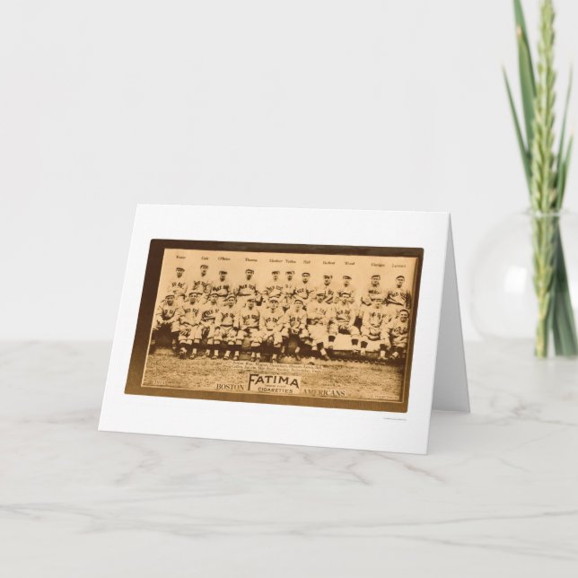 Boston Red Sox baseball 1913 Kort (Framsida)