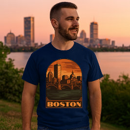 Boston Retro Art Deco T Shirt