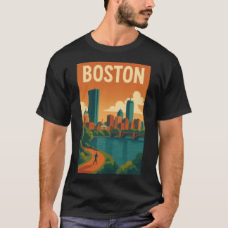 Boston Retro Poster T Shirt