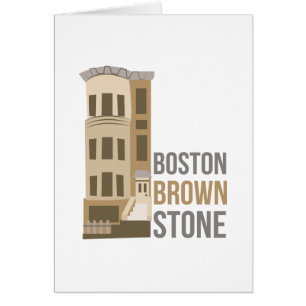 Boston rödbrun sandsten hälsningskort