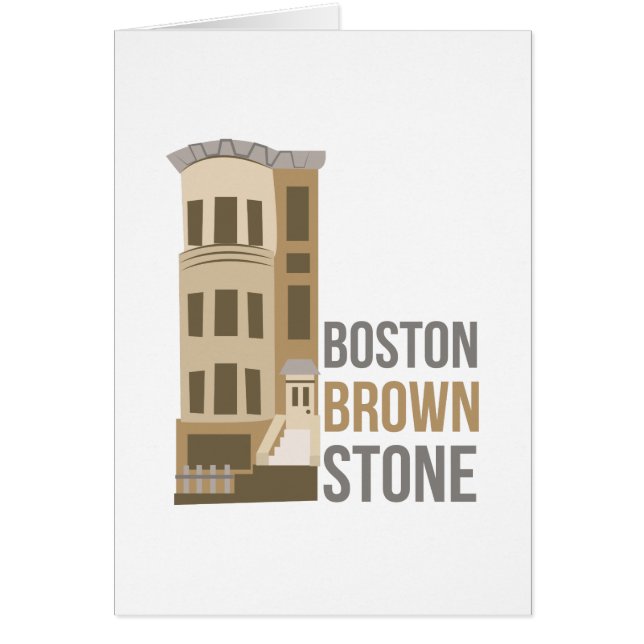 Boston rödbrun sandsten hälsningskort (Framsidan)