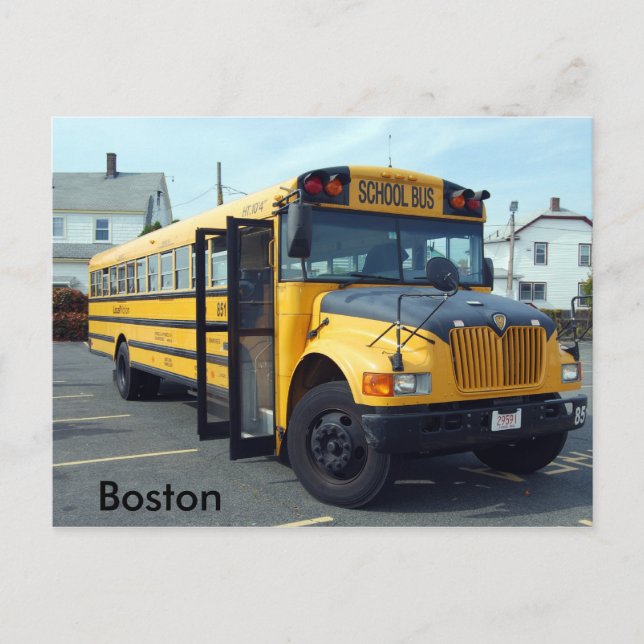 Boston School Buss Vykort (Framsida)