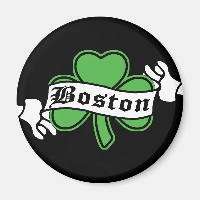 Boston Shamrock Magnet (Framsidan)