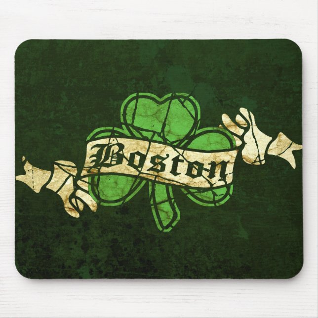 Boston Shamrock Vintage Stil Musmatta (Framsidan)