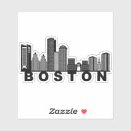 Boston Siluett Klistermärken