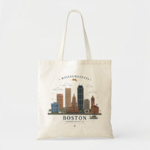 Boston Siluett Massachusetts Resa Souvenir