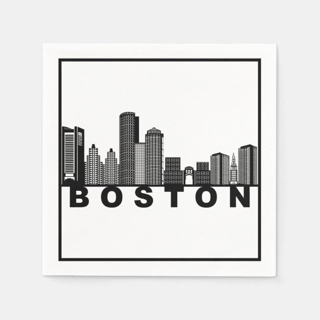 Boston Siluett  Pappersservett (Framsidan)