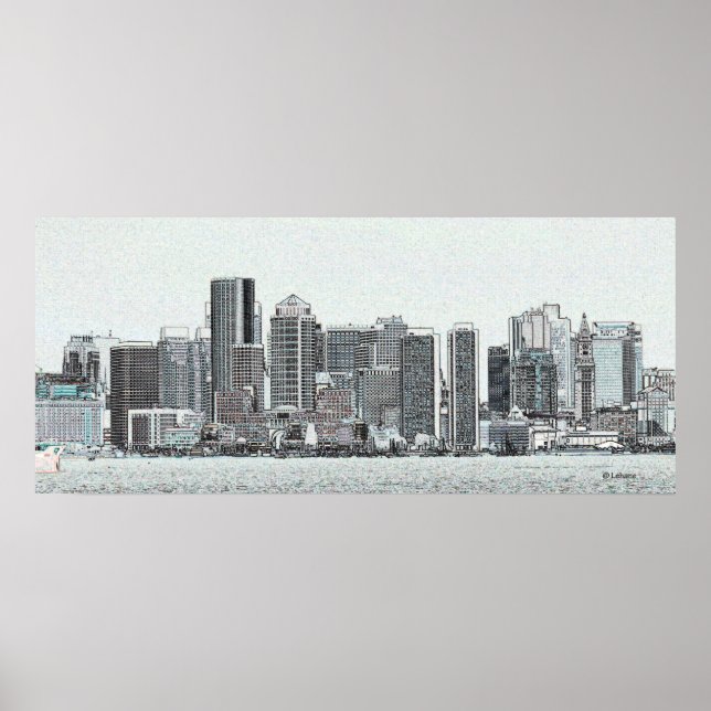 Boston Sketch Poster (Framsidan)