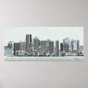 Boston skissar poster