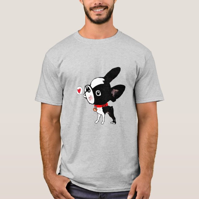 Boston skräckbark kärlek Mirabelle T Shirt (Framsida)