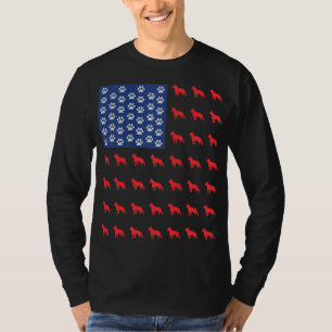 Boston skräcker hund American flagga 4th of july T Shirt