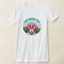 Boston skräcker hund bless zen puppy meditation mu t shirt
