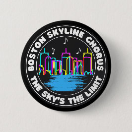 Boston Skyline Chorus Logotyp Round Button Knapp