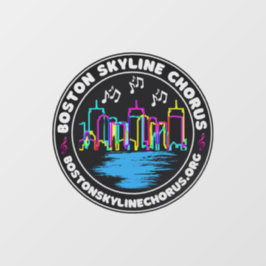 Boston Skyline Chorus Logotyp Window Cling