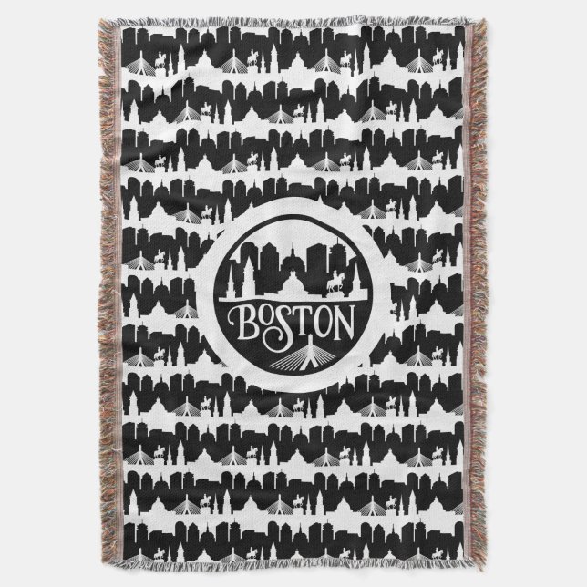 Boston Skyline Filt (Framsidan Vertikal)