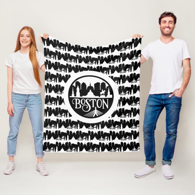 Boston Skyline Fleecefilt (På plats)