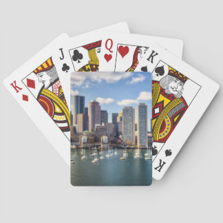 Boston skyline från vattenfront spel kort