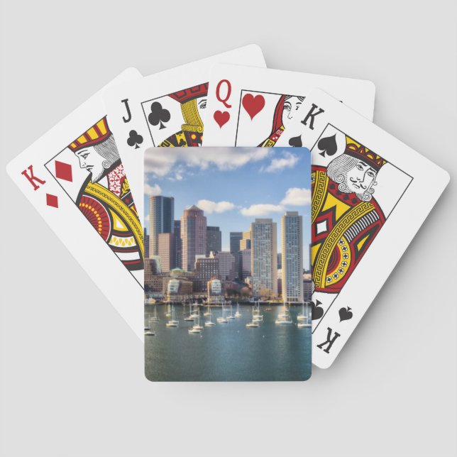 Boston skyline från vattenfront spel kort (Baksidan)