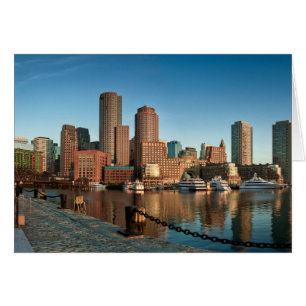 Boston Skyline Hälsningskort