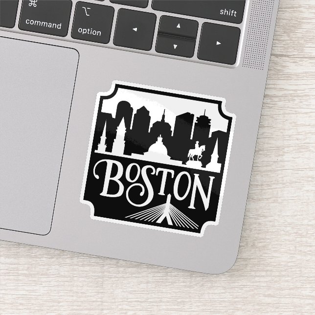 Boston Skyline Klistermärken (Detalj)