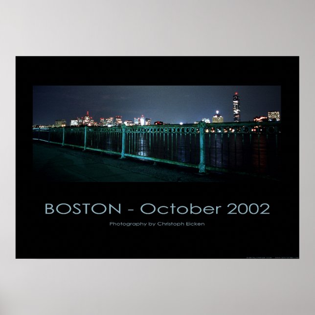Boston - Skyline@night Poster (Framsidan)