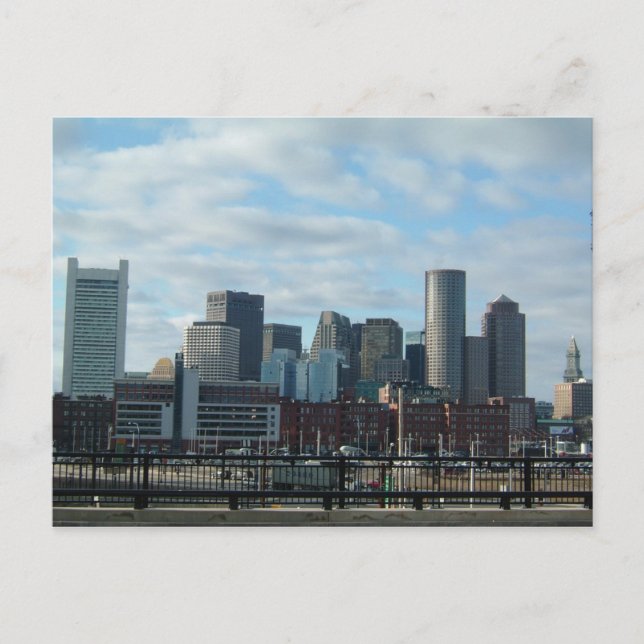 Boston Skyline Postcard Vykort (Framsida)