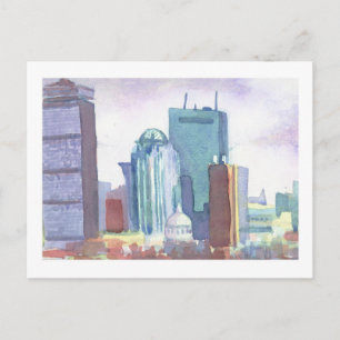 Boston Skyline Postcard Vykort