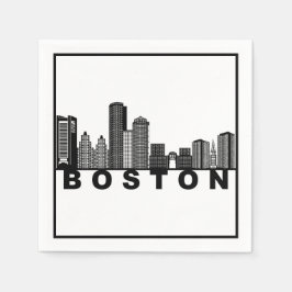 Boston Skyline Silhouette  Pappersservett